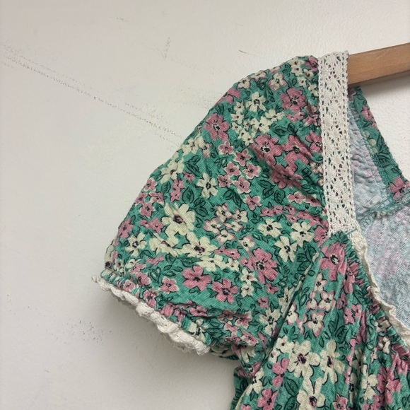 Urban Outfitters Alice Green Floral Mini Dress - Picture 4 of 13